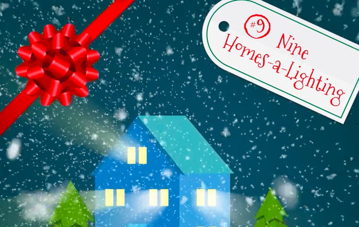On The Ninth Day Of Christmas My Country Gave To Me: Nine Homes-A-Lighting