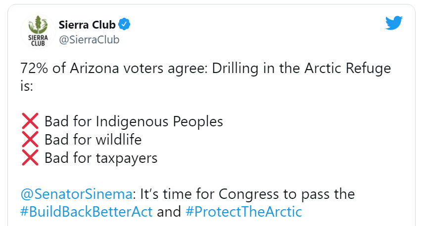 Sierra Club Scores “Trifecta” With Single ANWR Tweet: Ignorant, Distorted and Outlandish